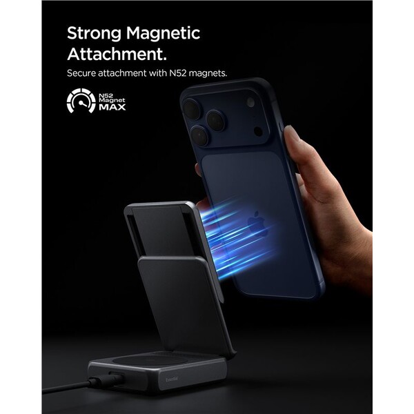 Spigen-Essential-MagSafe-2in1-C-Qi2-MagSafe-nabijecka-25W-cerna