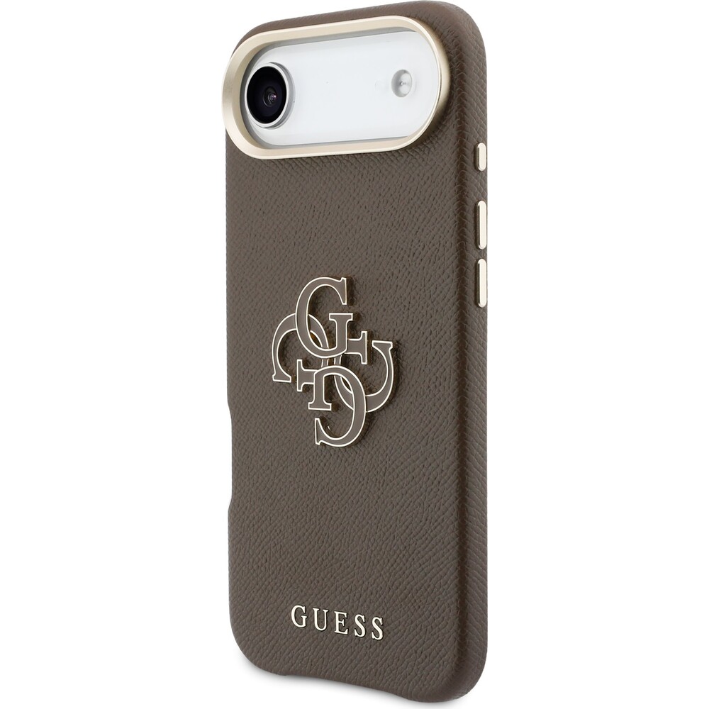 Guess-PU-Resin-Logo-kryt-iPhone-Air-hnedy