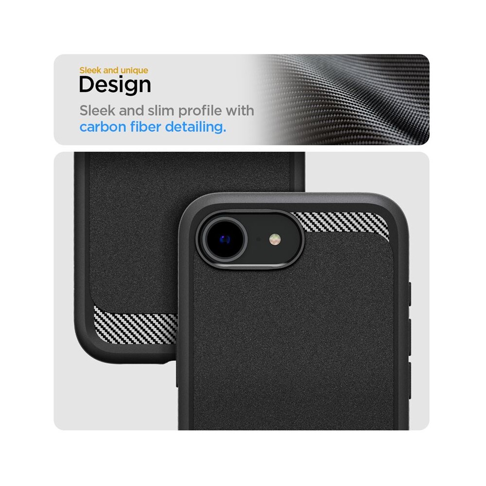 Spigen-Rugged-Armor-MagSafe-kryt-iPhone-17e-16e-matne-cerny