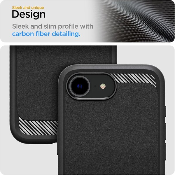 Spigen-Rugged-Armor-MagSafe-kryt-iPhone-17e-16e-matne-cerny