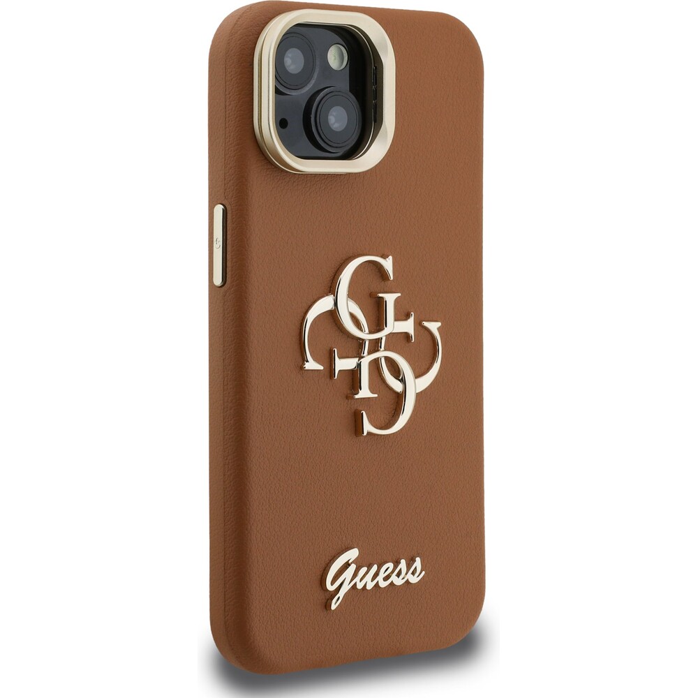 Guess-PU-Grained-4G-Logo-Stand-Camera-Frame-kryt-iPhone-14-hnedy