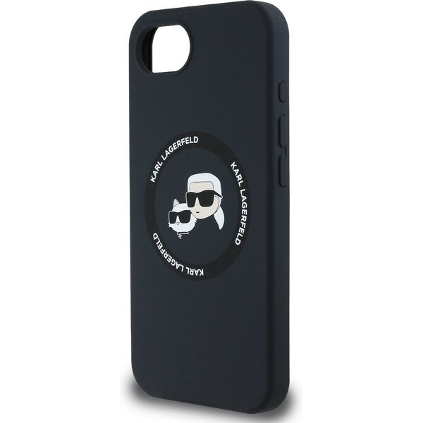 Karl-Lagerfeld-Liquid-Silicone-K-CH-Heads-MagSafe-kryt-iPhone-17e-16e-cerny