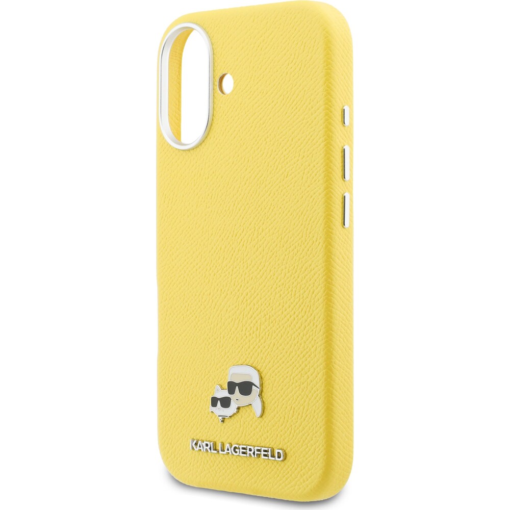 Karl-Lagerfeld-PU-Karl-and-Choupette-Heads-Pins-MagSafe-kryt-iPhone-17-zluty