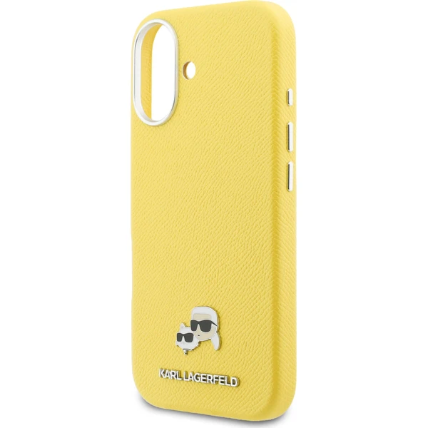 Karl-Lagerfeld-PU-Karl-and-Choupette-Heads-Pins-MagSafe-kryt-iPhone-17-zluty