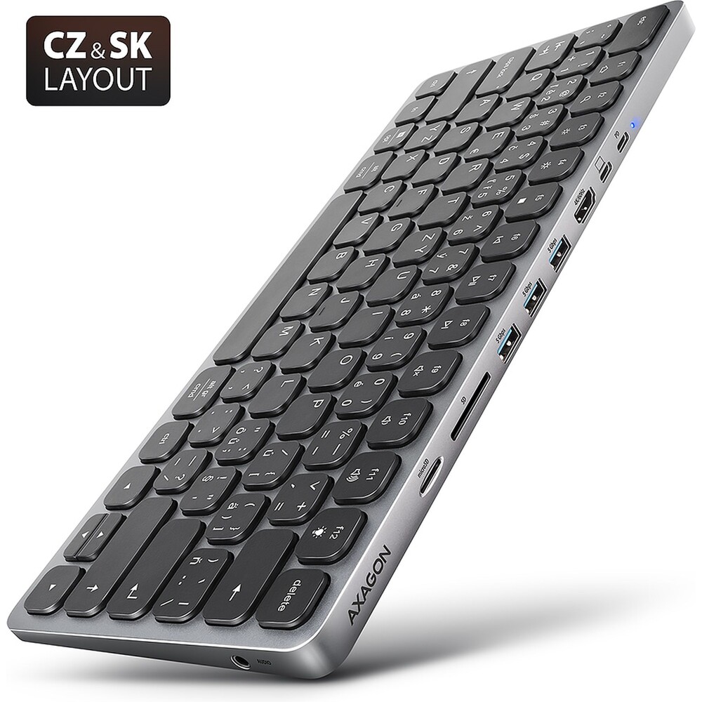 AXAGON-HMC-KB-CS-Klavesnice-s-USB-hubem-CZ-SK-seda