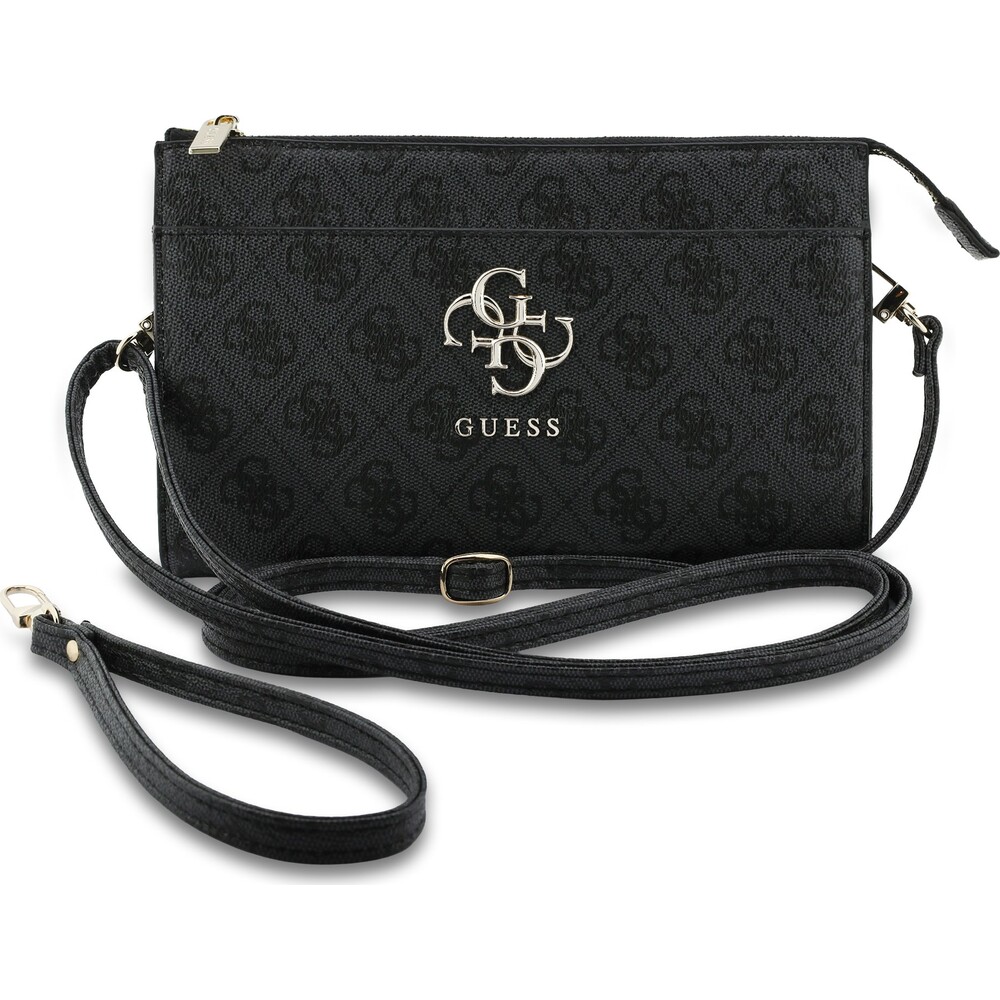 Guess-PU-4G-Metal-Logo-kabelka-na-telefon-cerna