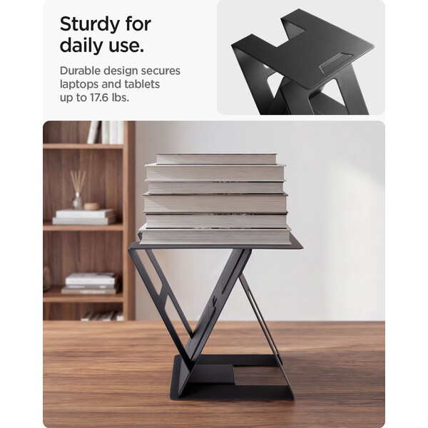 Spigen-Slim-Fold-Laptop-Stand-Standing-Desk-stojanek-cerny