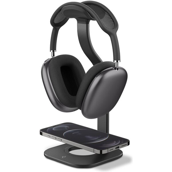 Spigen-Nanotac-AirPods-Max-Stand-MagFit-hlinikovy-stojanek-cerny