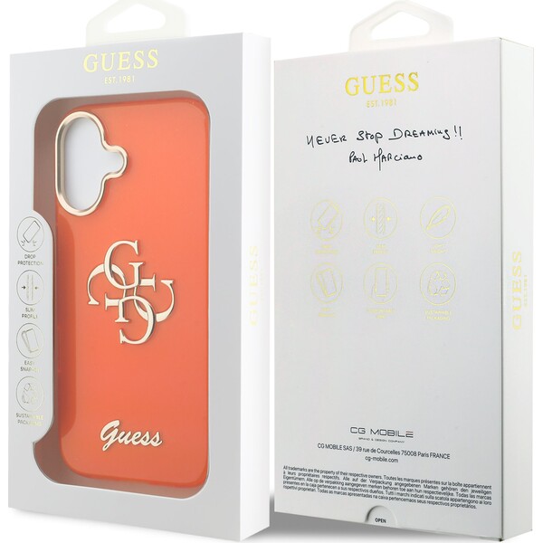 Guess-IML-4G-Script-Metal-Logo-kryt-iPhone-17-oranzovy