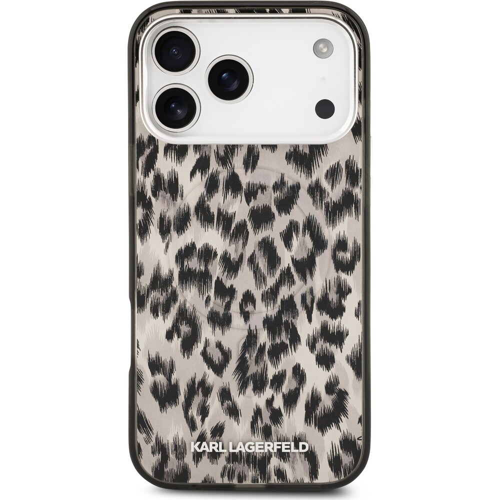 Karl-Lagerfeld-IML-Leopard-MagSafe-Zadni-Kryt-pro-iPhone-17-Pro-Max-hnedy
