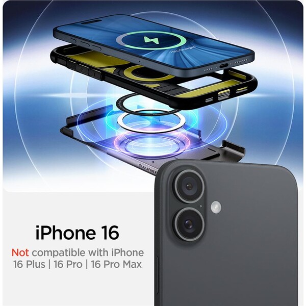 Spigen-Slim-Armor-MagSafe-kryt-iPhone-16-gunmetal
