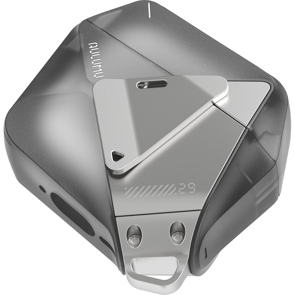 Aulumu-A29-Geometric-Case-pouzdro-AirPods-4-Translucent-Gray