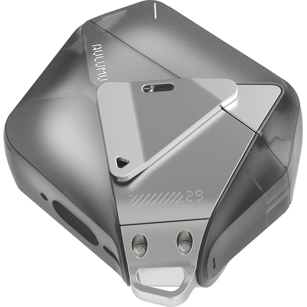 Aulumu-A29-Geometric-Case-pouzdro-AirPods-4-Translucent-Gray