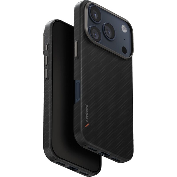 UNIQ-Keva-Edge-MagClick-MagSafe-kryt-iPhone-17-Pro-Carbon-Black