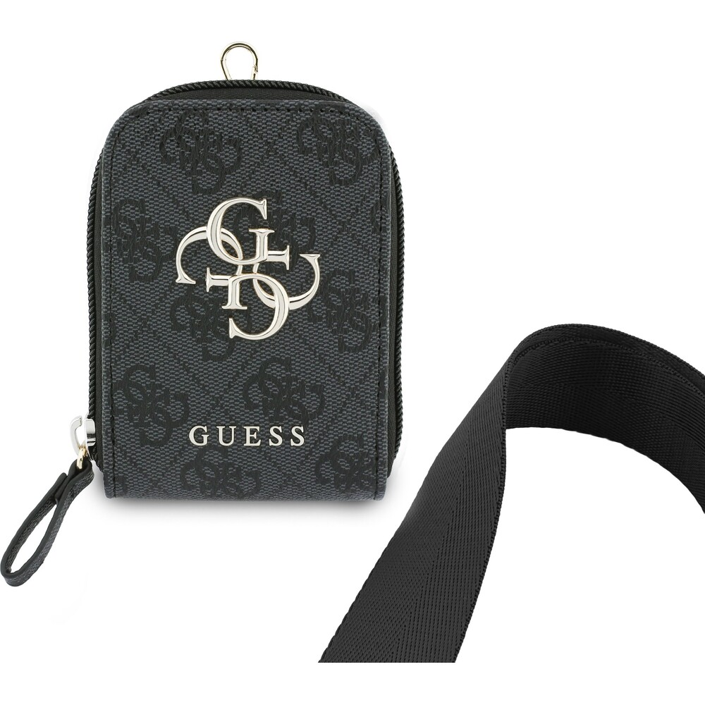 Guess-Crossbody-Popruh-PU-4G-Metal-Logo-Penezenka-cerna