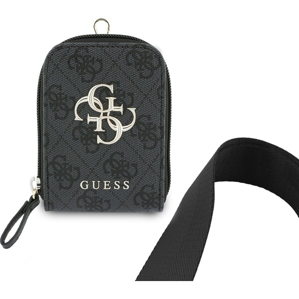Guess-Crossbody-Popruh-PU-4G-Metal-Logo-Penezenka-cerna