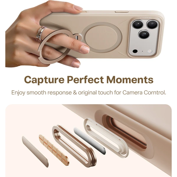 Torras-Ostand-Q3-Silicone-MagSafe-kryt-iPhone-17-Pro-Max-desert-gold