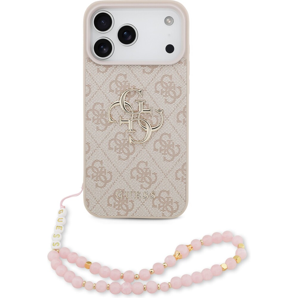 Guess-PU-4G-Metal-Logo-Strap-kryt-iPhone-17-Pro-Max-ruzovy