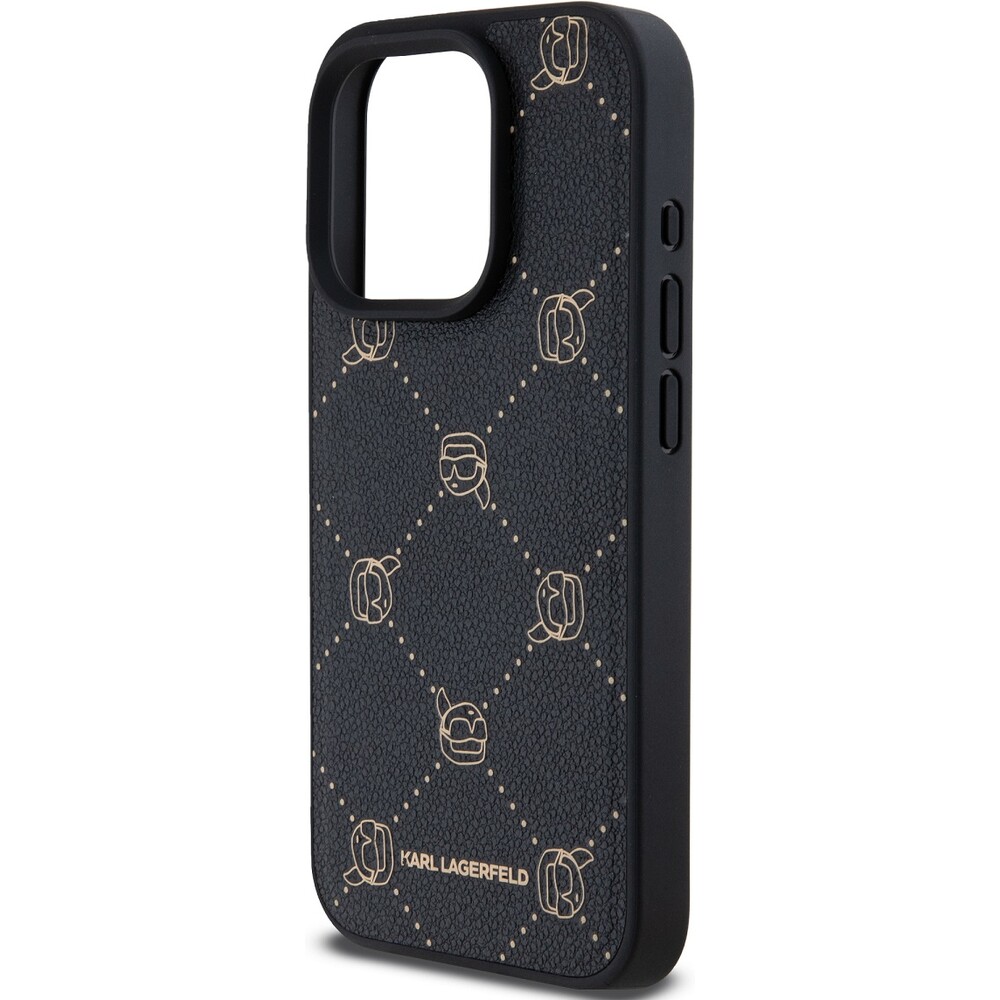 Karl-Lagerfeld-PU-Karl-Heads-Pattern-Magsafe-zadni-kryt-pro-iPhone-15-Pro-Max-cerny
