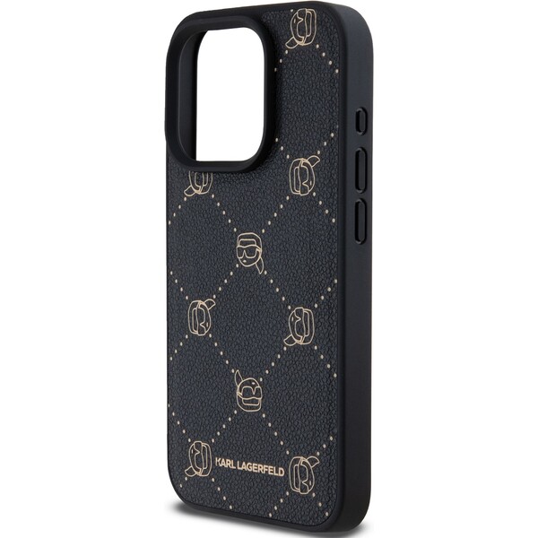 Karl-Lagerfeld-PU-Karl-Heads-Pattern-Magsafe-zadni-kryt-pro-iPhone-15-Pro-Max-cerny