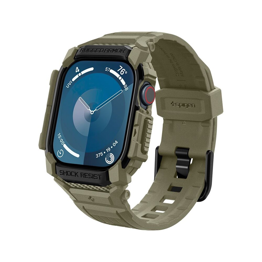 Spigen-Rugged-Armor-Pro-reminek-s-pouzdrem-Apple-Watch-10-11-46mm-zeleny