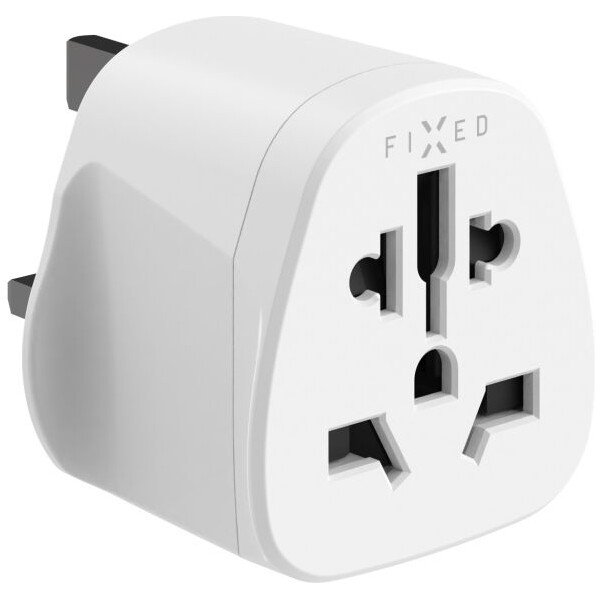 Britanski Adapter FIXED UK adaptér pro zapojení UK, US, AUS nabíječek do UK zásuvek bílý ...