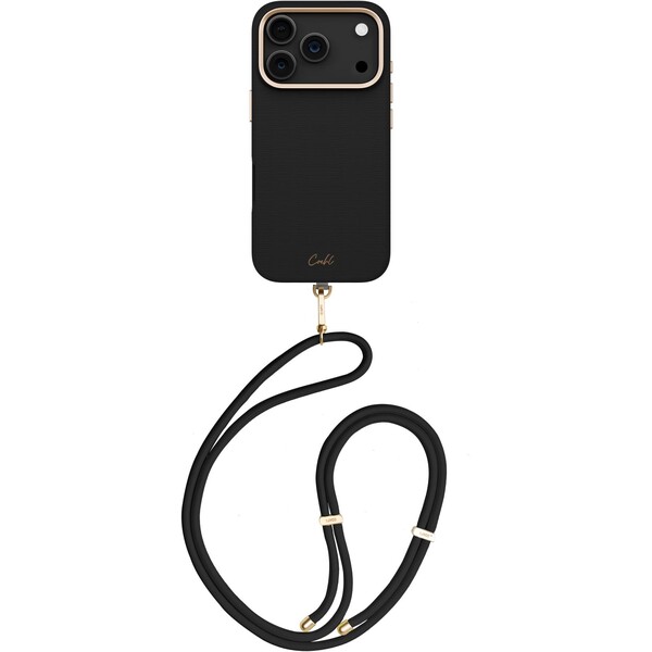 UNIQ-Coehl-Mirelle-MagSafe-kryt-s-poutkem-iPhone-17-Pro-Ebony