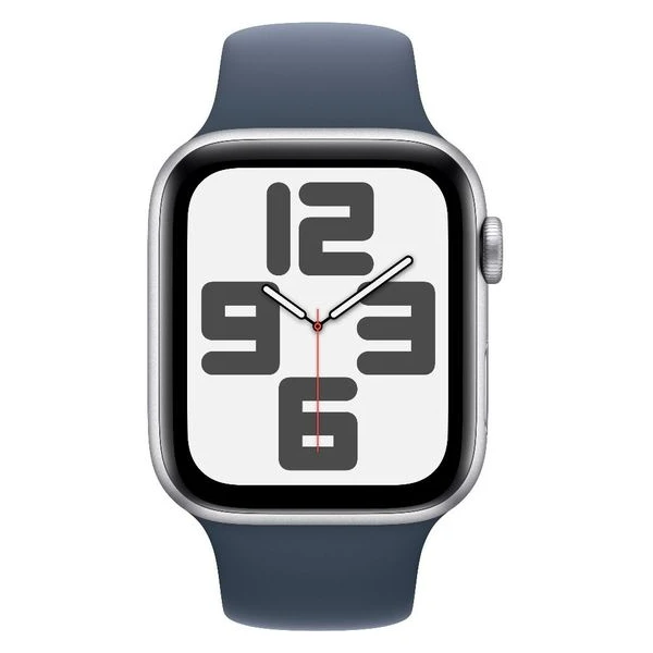 Apple Watch SE Cellular 44mm Stříbrný hliník s bouřkově modrým sportovním řemínkem M/L - Chytré hodinky - Obrázek 95C6000701