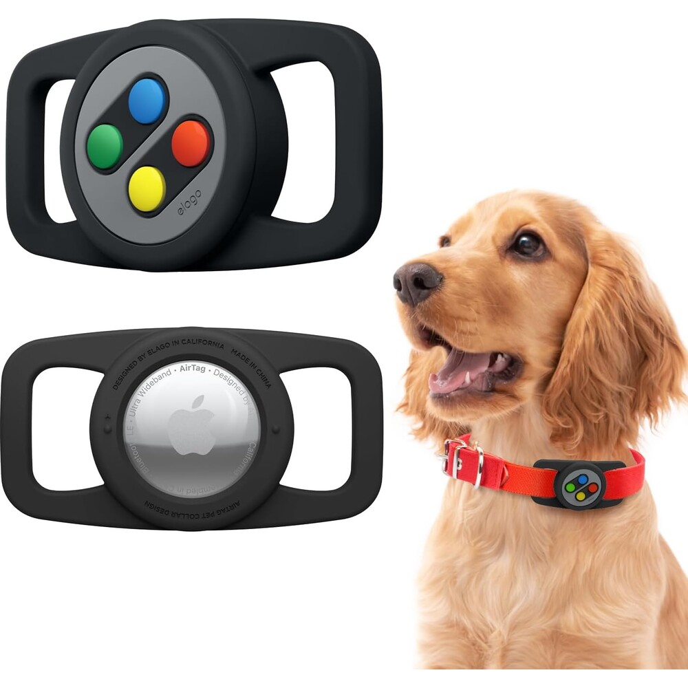 ELAGO-W5-Pet-Collar-pouzdro-pro-Apple-AirTag-cerne