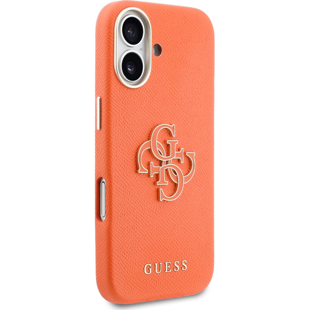 Guess-PU-Resin-Logo-kryt-iPhone-17-oranzovy