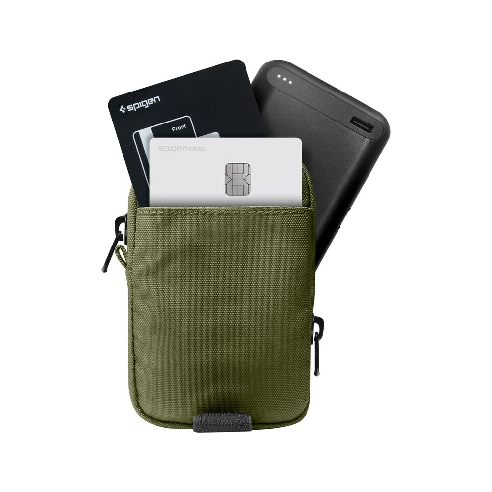 Spigen-Portable-Organizer-Pouch-TintapZip-MagSafe-organizer-olivove-zeleny
