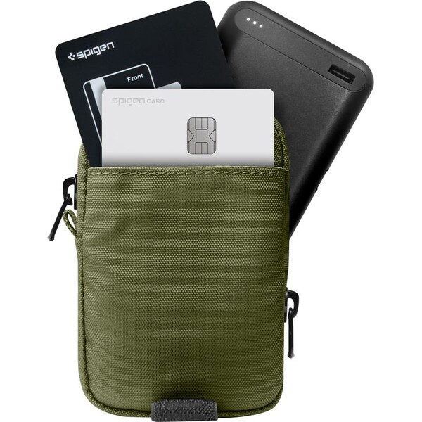 Spigen-Portable-Organizer-Pouch-TintapZip-MagSafe-organizer-olivove-zeleny