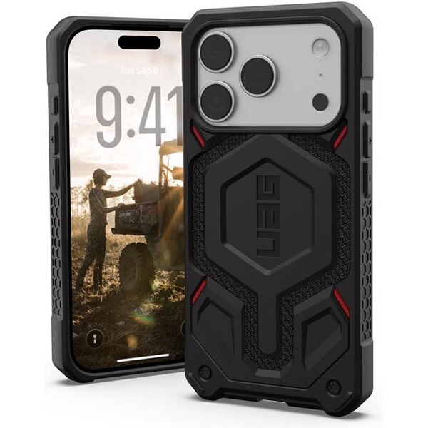UAG-Monarch-Pro-MagSafe-Kevlar-kryt-iPhone-17-Pro-cerny