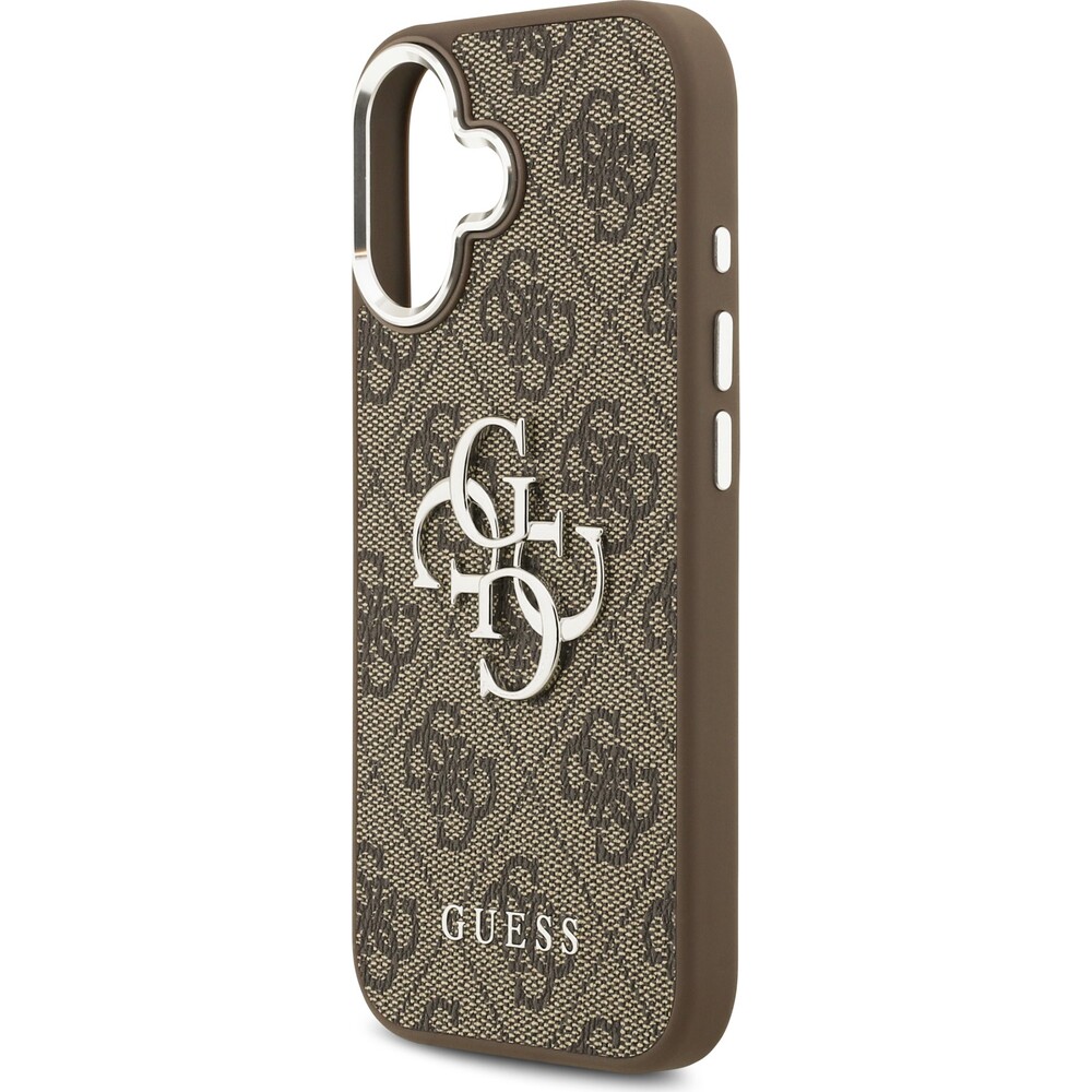 Guess-PU-4G-Metal-Logo-kryt-iPhone-17-stribrny-hnedy