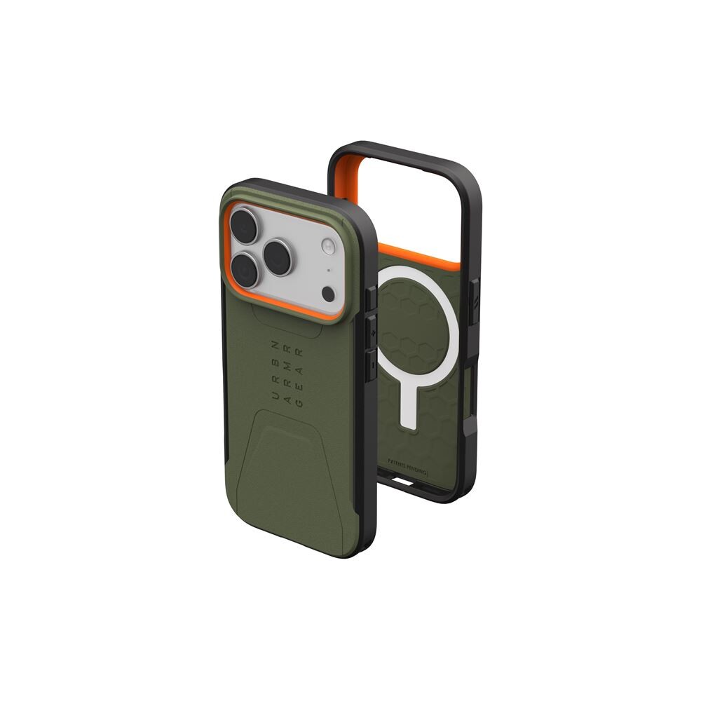 UAG-Civilian-Magsafe-kryt-iPhone-17-Pro-zeleny-oranzovy