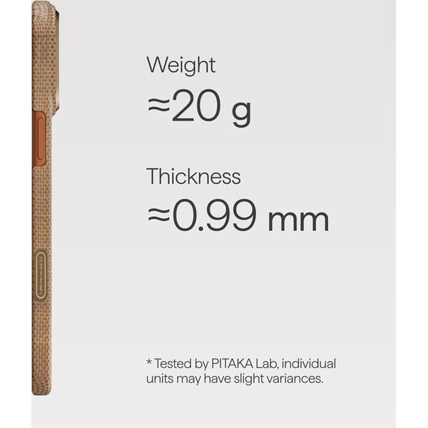Pitaka-Ultra-Slim-Case-MagSafe-kryt-iPhone-17-Pro-Max-Golden-Glint