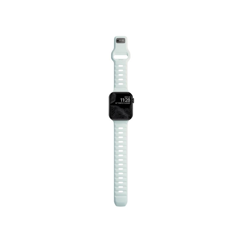 Nomad-Sport-Strap-S-M-reminek-pro-Apple-Watch-42-41-40-38mm-Ice-Blue-Glow