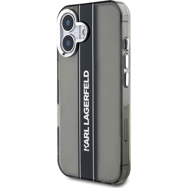 Karl-Lagerfeld-IML-Stripe-Logo-kryt-iPhone-16-cerny