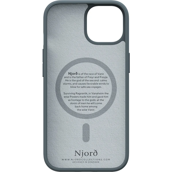 NJORD Fabric MagSafe kryt iPhone 15 tmavě šedý - Pouzdra - Obrázek 9819000601