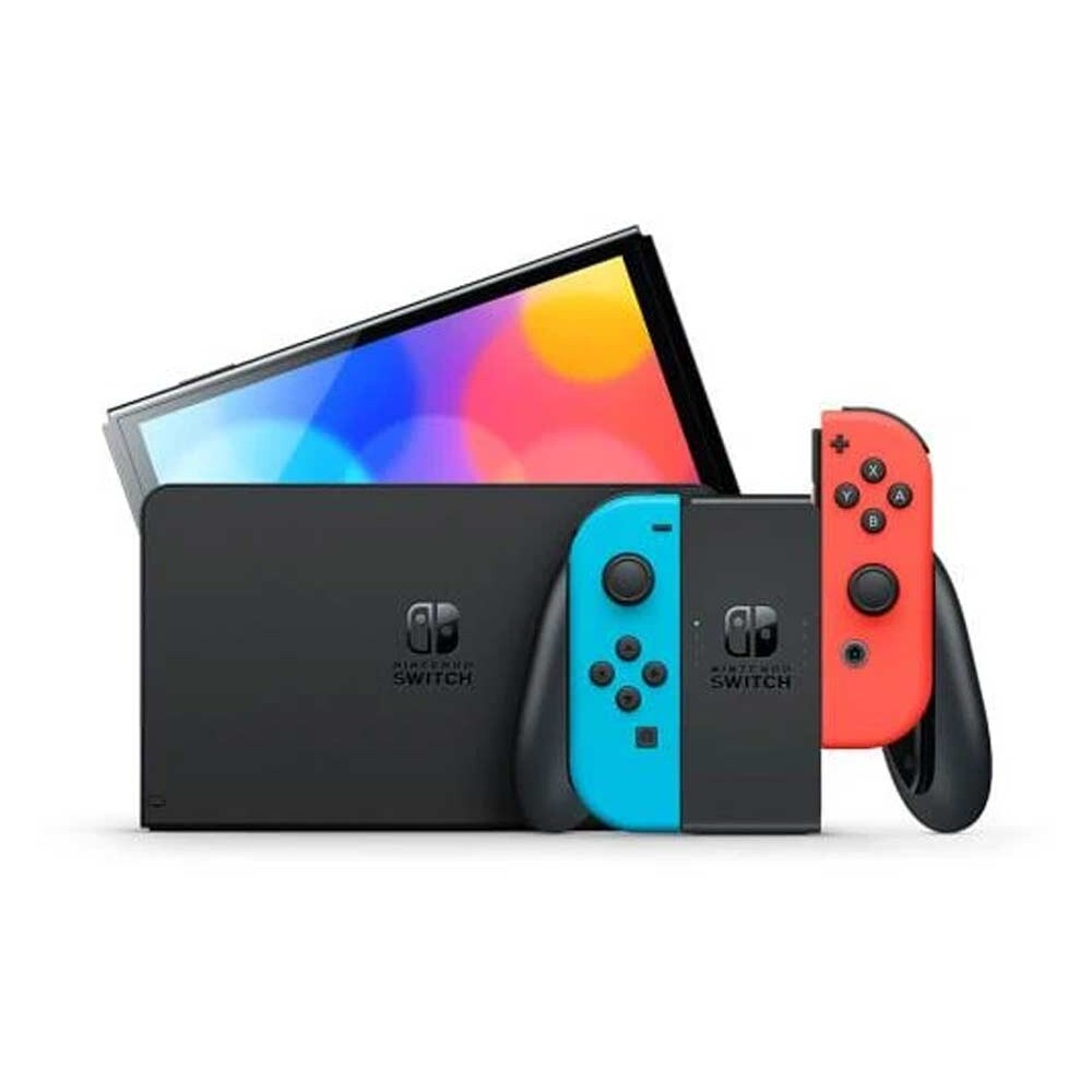 Nintendo-Switch-OLED-Neon-Blue-Neon-Red