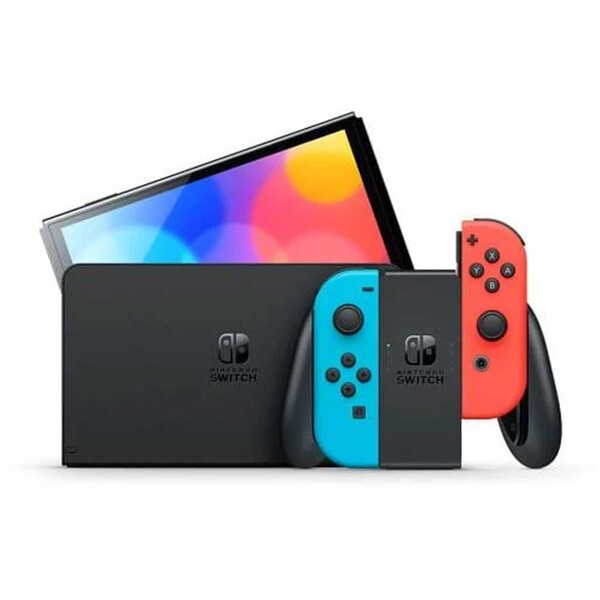 Nintendo-Switch-OLED-Neon-Blue-Neon-Red