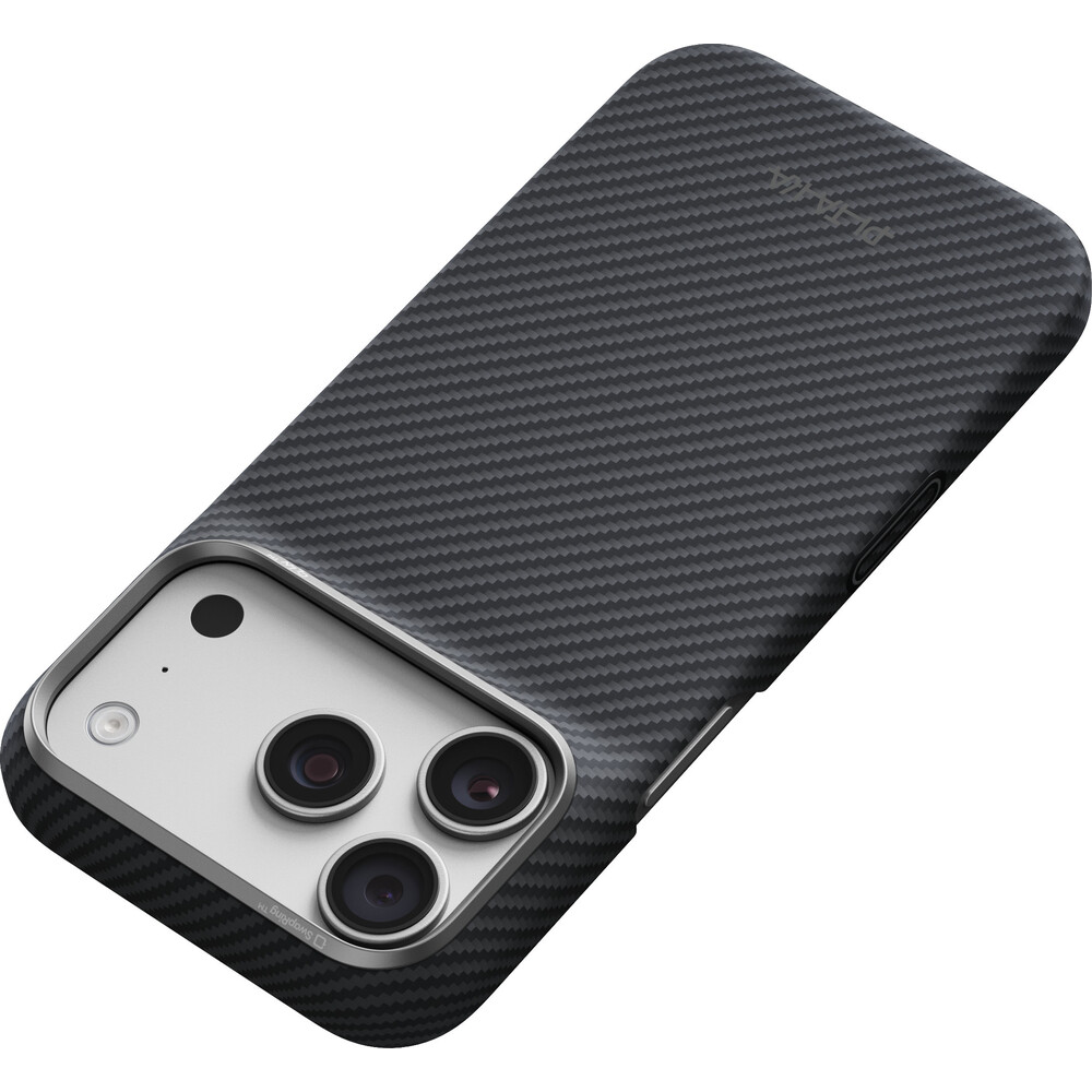 Pitaka-Edge-Case-MagSafe-kryt-iPhone-18-Pro-Black-Grey-Twill