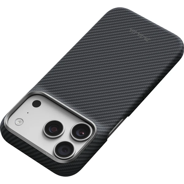 Pitaka-Edge-Case-MagSafe-kryt-iPhone-18-Pro-Black-Grey-Twill