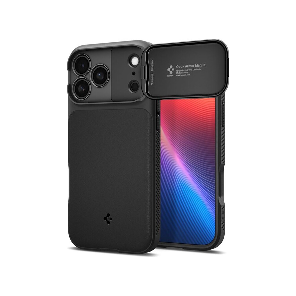 Spigen-Optik-Armor-MagSafe-kryt-iPhone-17-Pro-Max-black