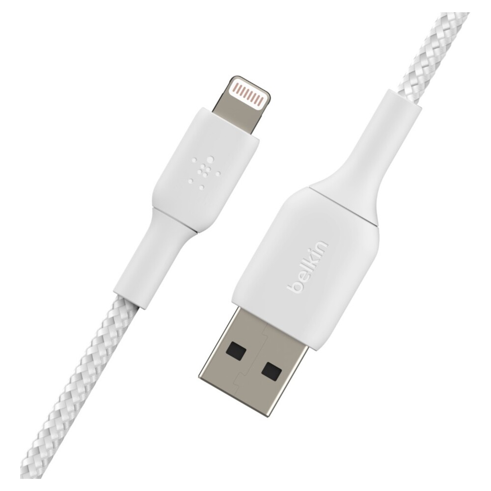 Belkin-BOOST-Charge-Braided-Lightning-USB-A-napajeci-kabel-2m-bily