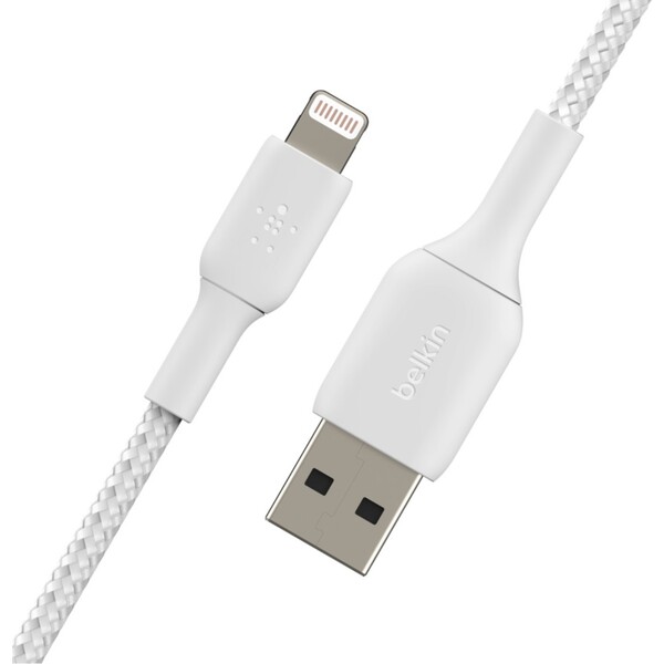 Belkin-BOOST-Charge-Braided-Lightning-USB-A-napajeci-kabel-2m-bily