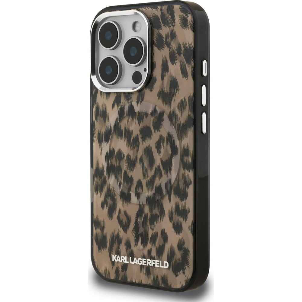 Karl-Lagerfeld-IML-Leopard-MagSafe-kryt-iPhone-16-Pro-hnedy