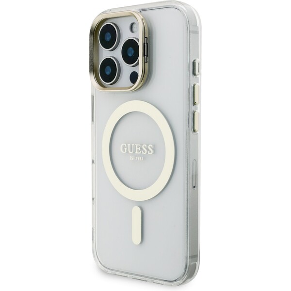 Guess-PC-TPU-Electroplated-Stand-Camera-Frame-MagSafe-kryt-s-vymenitelnym-pozadim-iPhone-16-Pro