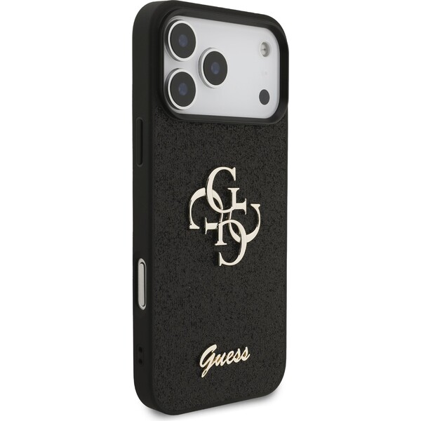 Guess-PU-Fixed-Glitter-4G-Metal-Logo-kryt-iPhone-17-Pro-Max-cerny