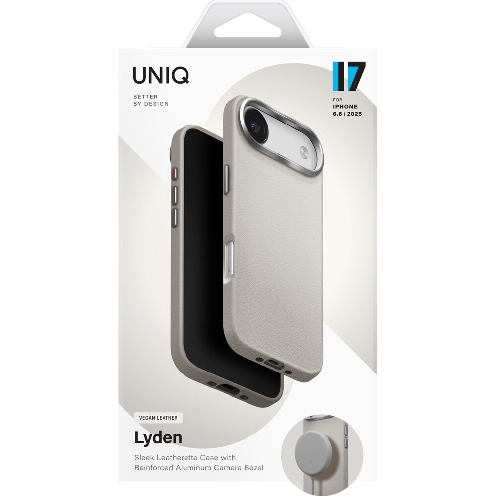 UNIQ-Lyden-Premium-Leatherette-MagClick-MagSafe-kryt-iPhone-Air-Clay